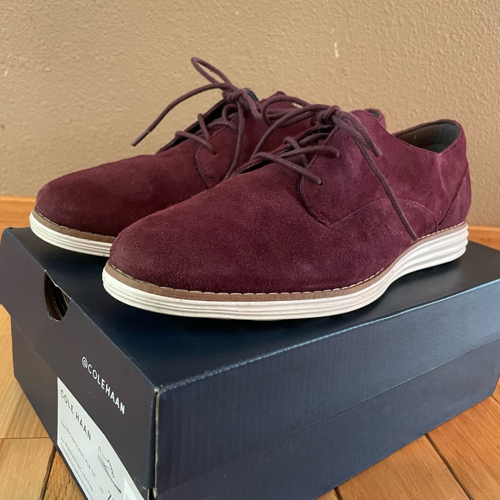 Cole Haan Women’s Burgundy Suede Shoes (OriginalGrand)